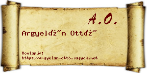 Argyelán Ottó névjegykártya